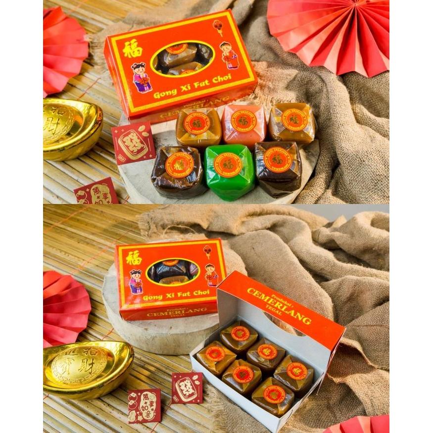 Kue Keranjang Dodol Keranjang Nian Gao Imlek1Dus Medium Ori 6Pcs Cemerlang Halal Terlaris