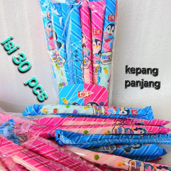 Marshmallow Kepang Panjang Isi 30 Pcs/Box