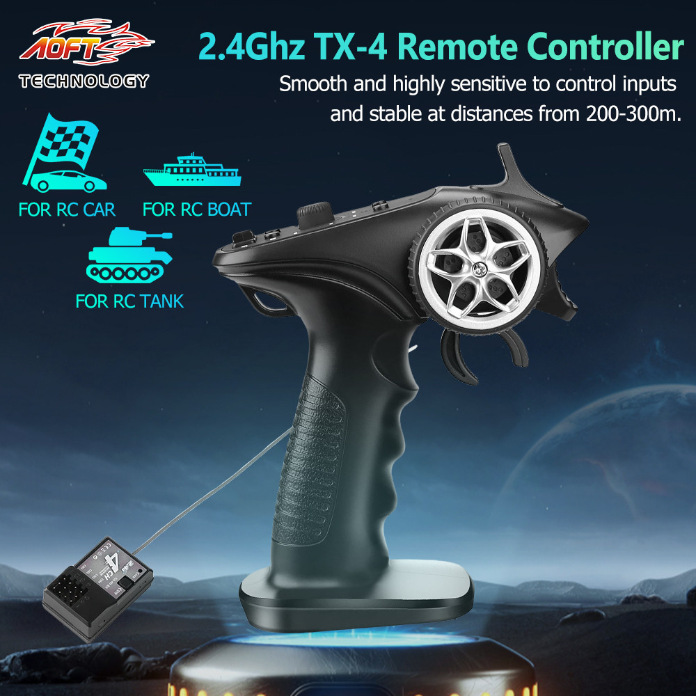 Ga-4H-Tx Tx4 2.4Ghz 4Ch Radio System Transmitter Controller Remote Control / Recer For Rc Car Boat
