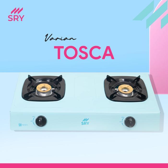 Kompor Gas SRY 2 Tungku Pastel Kompor Teflon Kompor 2 Tungku Kompor Dapur Modern Kompor Pastel