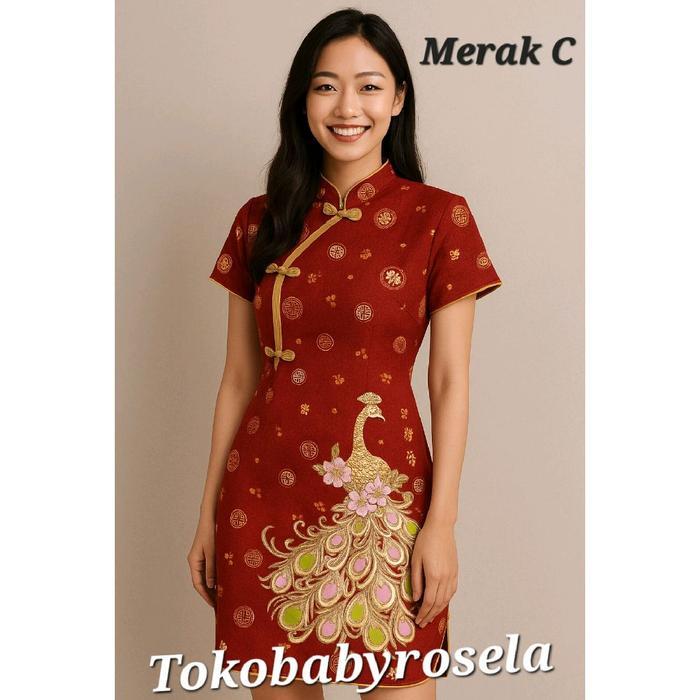 Cheongsam/ Qipao Imlek Wanita Abg - Dewasa Dress