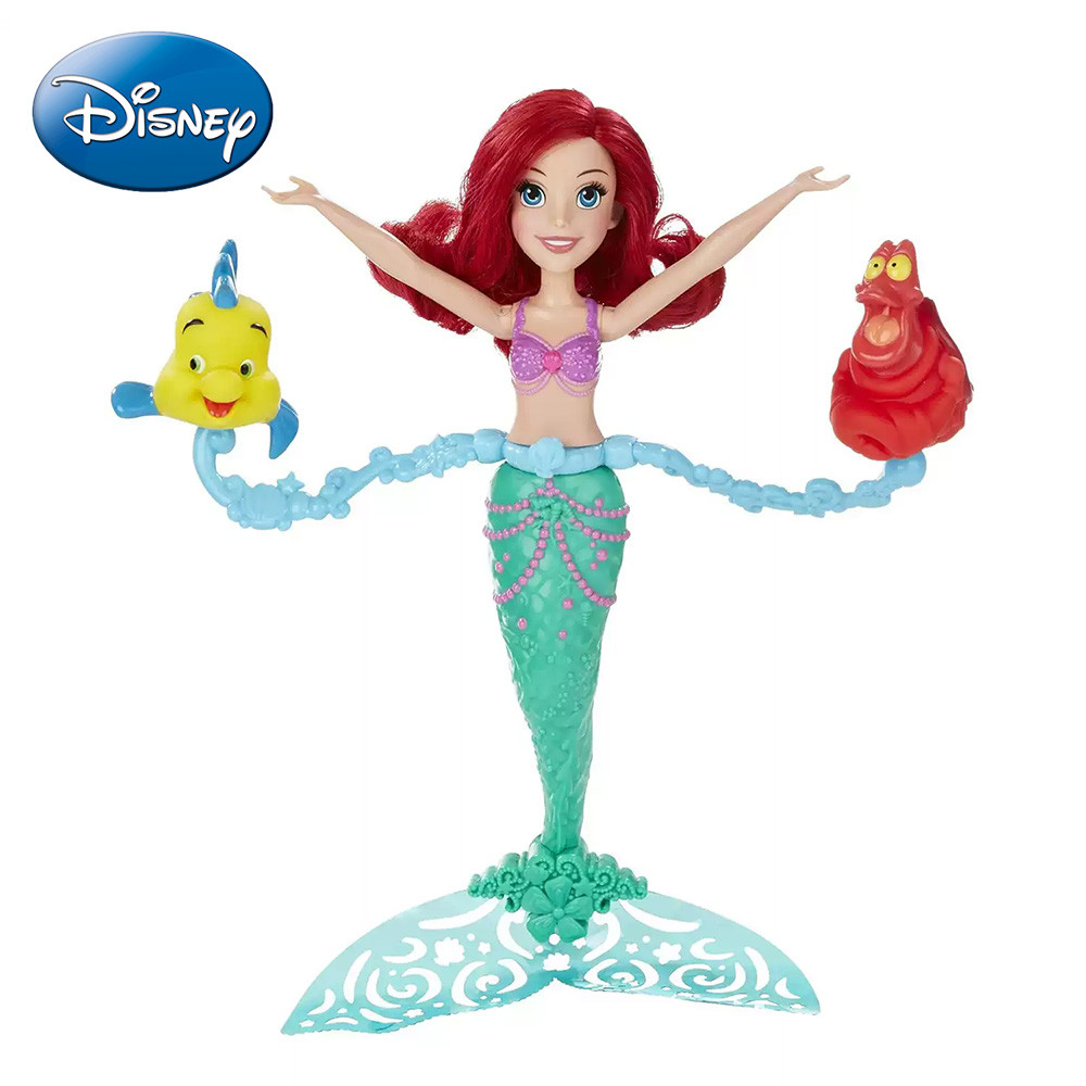 Ariel Toys The Little Mermaid Spin And Swim Ariel With Nemo Sebastian Anime Figure Toys Kids Gifts