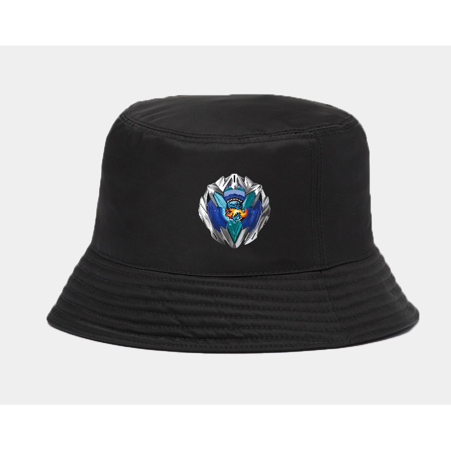 Topi bucket Anime Beyblade X Gear Chip logo Dran buster