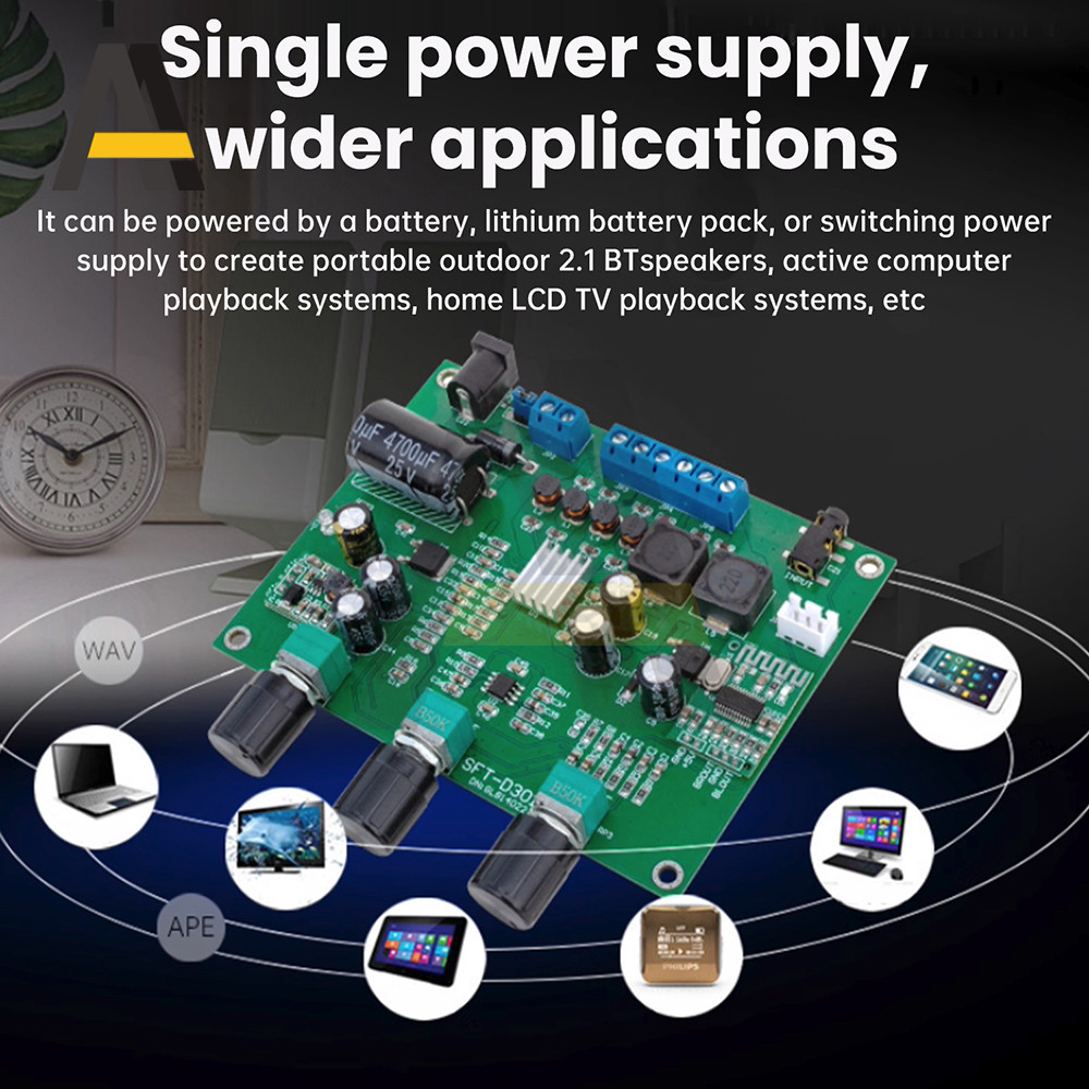 BLUETOOTH-COMPATIBLE DIGITAL POWER AMPLIFIER AUDIO BOARD HIGH POWER SUBWOOFER AMPLIFIER MODULE