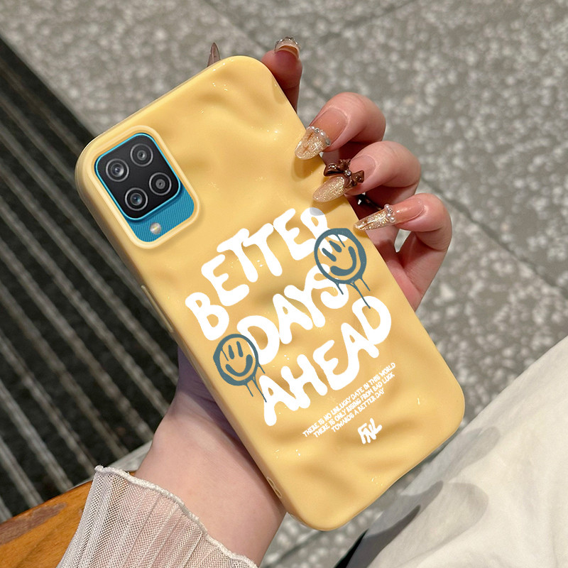 Casing Hp Untuk Samsung Galaxy A12 4G A12 5G F12 M12 Case Casing pola Papan catur dan wajah tersenyu