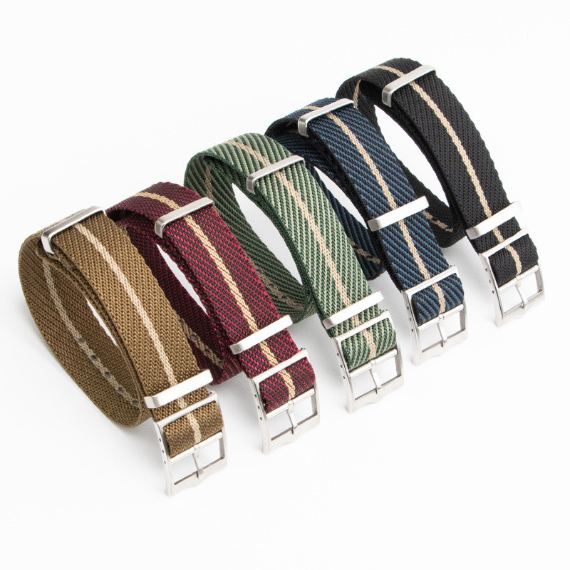 Tudor Black Bay Replacement Strap 20/22Mm Nato Nylon Jacquard Woven Strap For "Little Red Flower