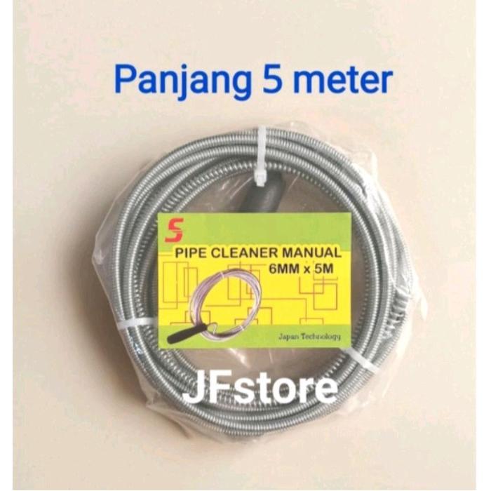 Kawat Pembersih Pipa Mampet Saluran Air 5 Meter Anti Sumbat Wastafel Tersumbat