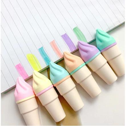 Stabilo Highlighter Set Warna Warni Karakter Lucu Alat Tulis Korea Impor Ubur Ubur Gurita Octopus Es