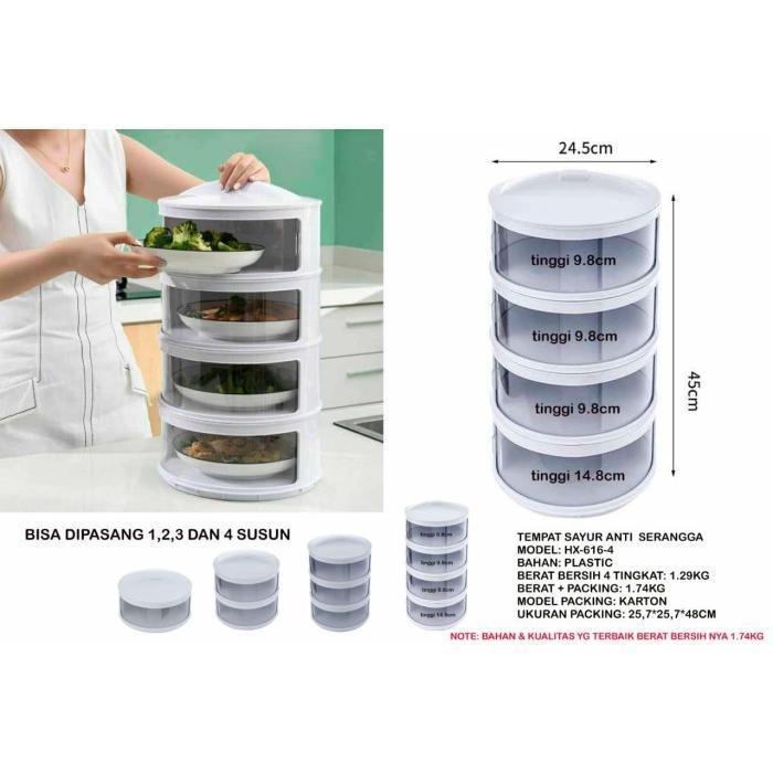 Rak Tempat Penyimpanan Makanan Masakan Sayur , Snack , Buah Susun 4