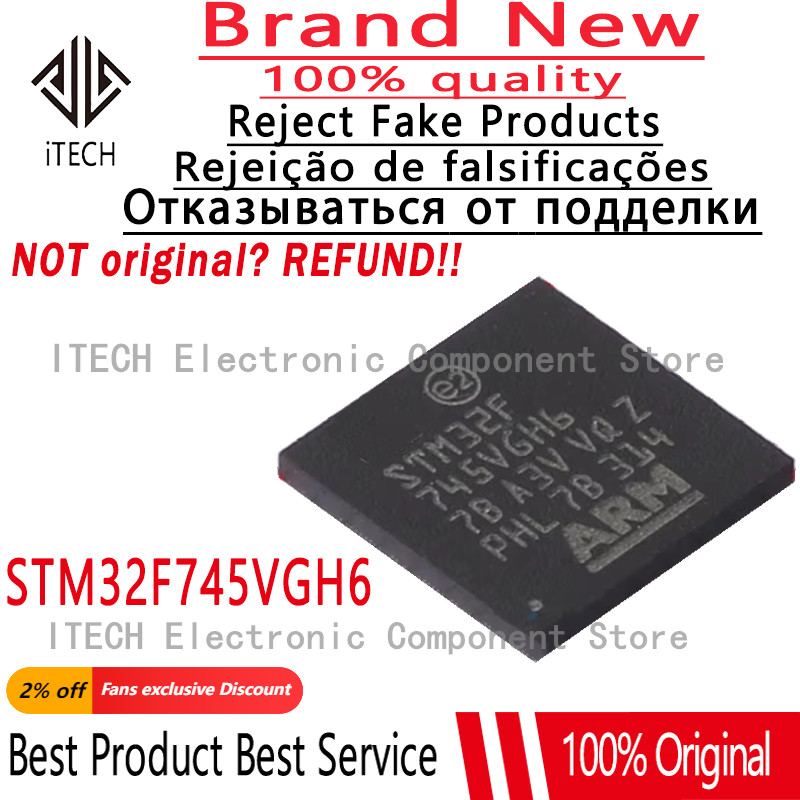 5pcs/lot Original STM32F745VGH6 STM32F745VGH STM32F745VG STM32F745 STM32F TFBGA-100 Microcontroller