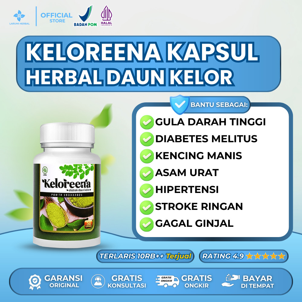 Obat Jantung, Jantung Berdebar Menjaga kesehatan dengan Keloreena Kapsul Herbal Alami Ekstrak Daun K