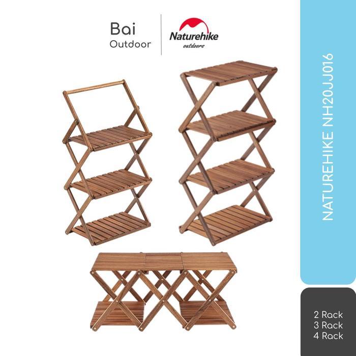 RAK / MEJA LIPAT KAYU PORTABLE CAMPING OUTDOOR NATUREHIKE NH20JJ016