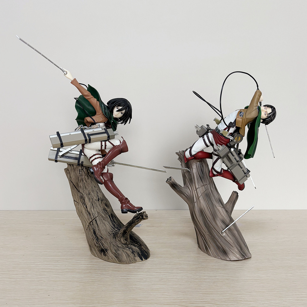 Attack on Titan Artfx J Levi Mikasa Ackerman Renewal Package PVC Action Figure Anime Figure Model