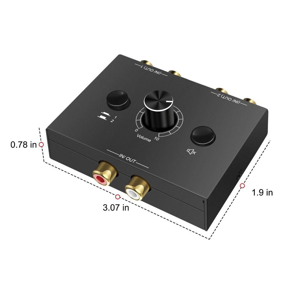 1 In 2 Out Stereo Audio Switcher 3.5mm Jack Splitter Audio Splitter Coaxial Optical Fiber Audio