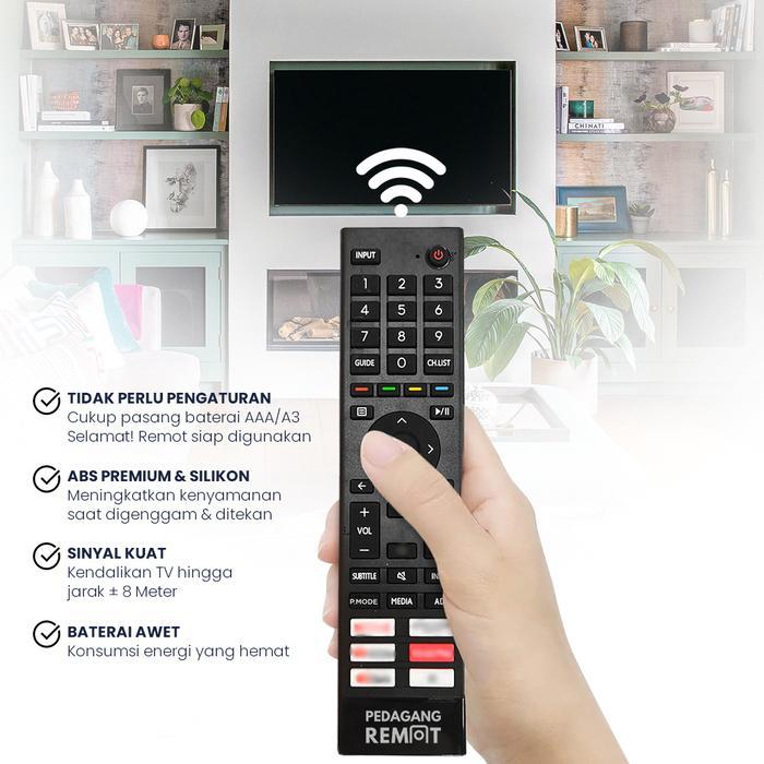 "New" Remot Pengganti untuk Remote TV LCD LED Android Smart TV 43A6500H 50A6500H 55A6500H 32A4200G