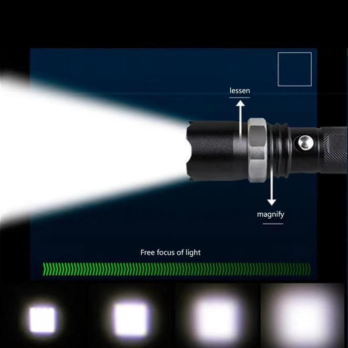 Senter Cas Police Swat 99000W Lampu Emergency Darurat Lamp Led Super Terang Jarak Jauh Original