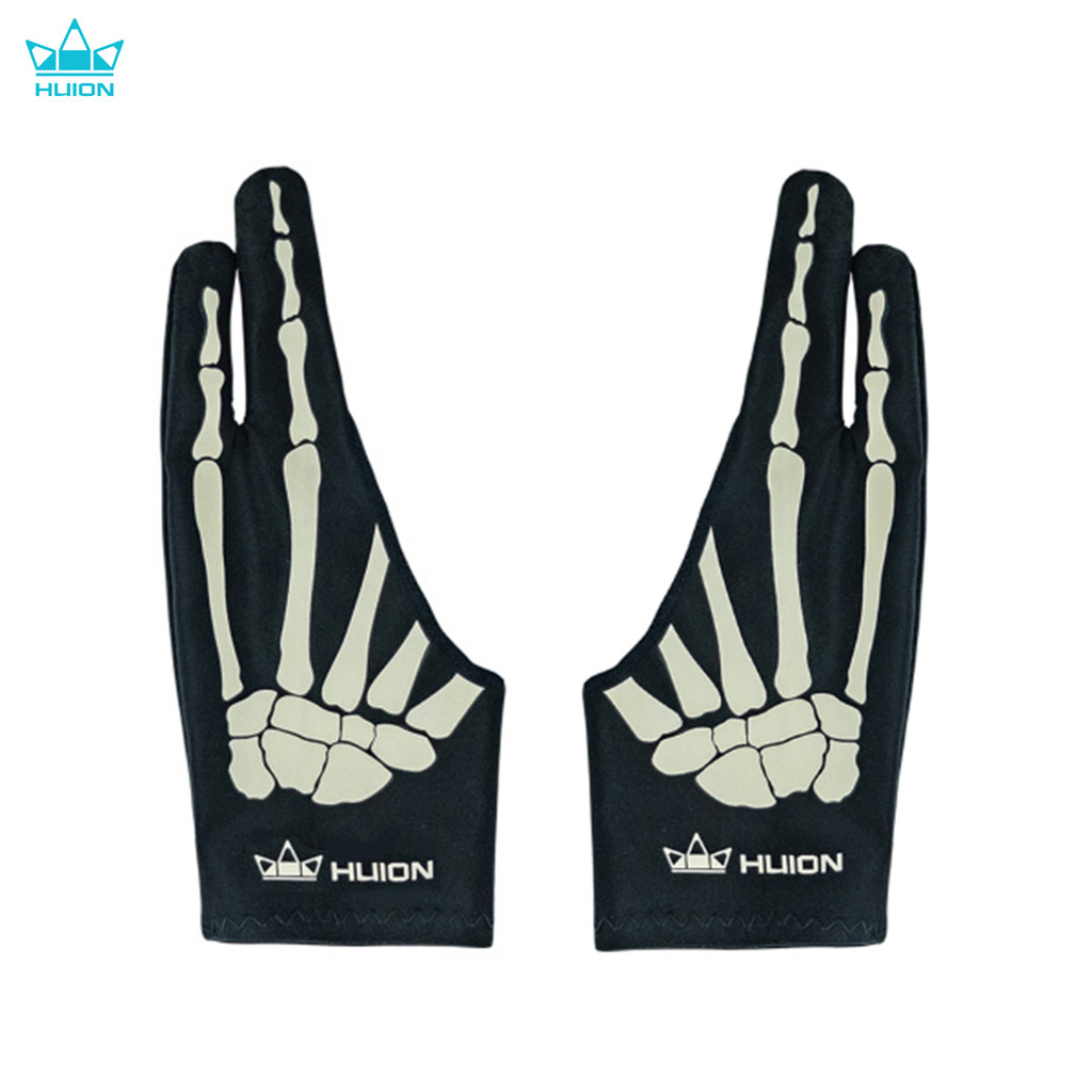 Huion Skeleton Glove Two- Finger Anti-fouling Artist Glove Flexible and Comfortable Drawing Glove
