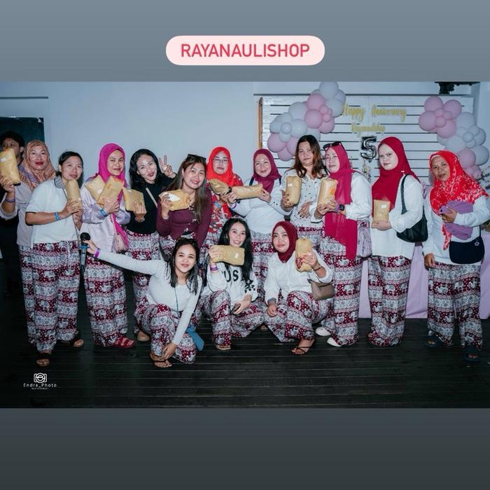 Celana Kulot Wanita Jumbo Rayon Motif Gajah Part 2 Kain Bali Nyaman Panjang All Size & Jumbo Bahan