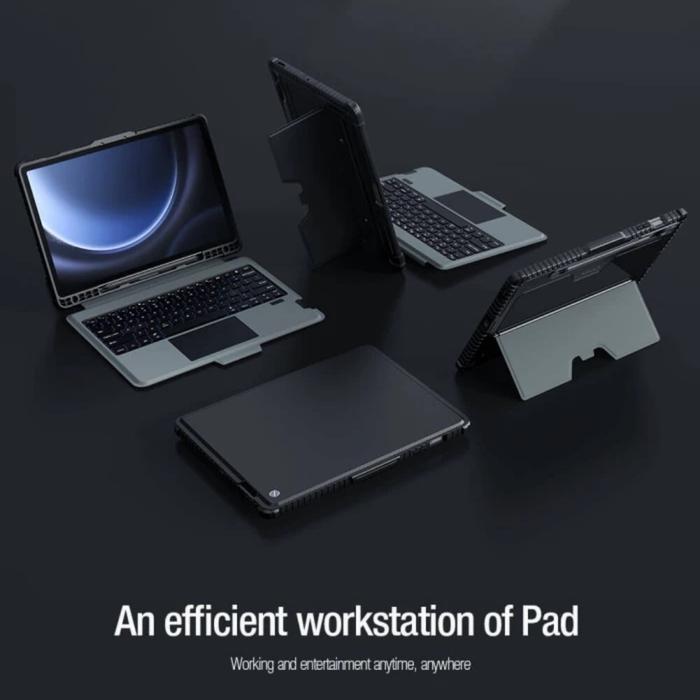 Keyboard Case Samsung Tab S9 Fe / Tab S9 Fe Plus Nillkin Bumper Combo Backlit Keyboard Case
