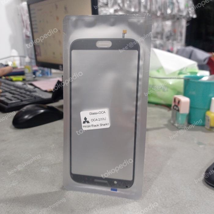 KACA DEPAN LCD PLUS LEM OCA BLACK SHARK 1