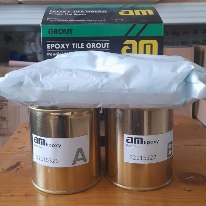 Am 55 WHITE Epoxy Tile Grout Pengisi Nat Keramik 1kg Set