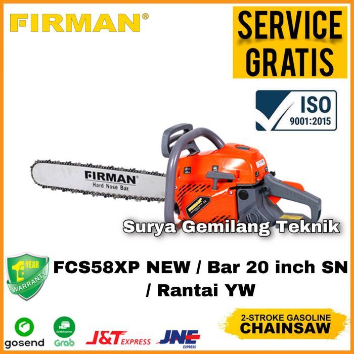 Chainsaw 20"Firman FCS58XP NEW Mesin Pemotong Kayu Pohon Bergaransi