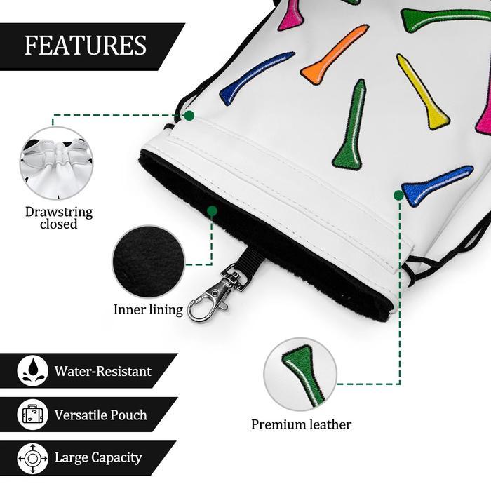 Partees Golf Ball Bag - Tas Bola Golf Kulit Leather Kantong Bola Golf Pouch