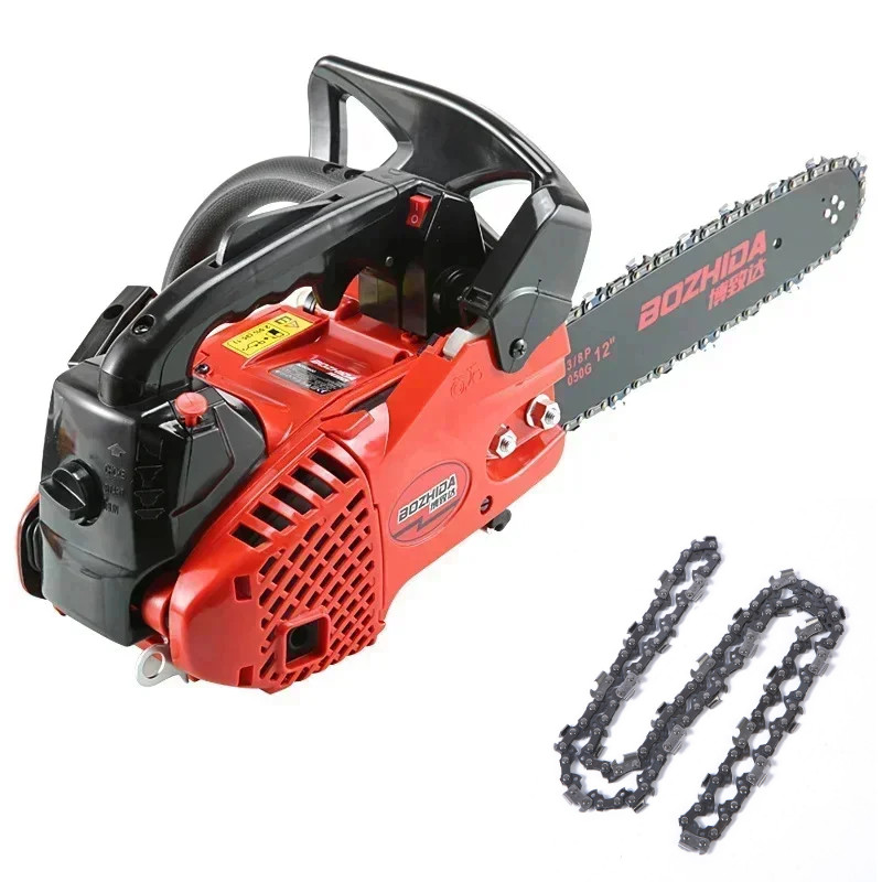 Jual 0.9KW 25.4CC 230ml Small Chainsaw Power Single Cylinder Air-cooled Two-stroke Chainsaw Light Si