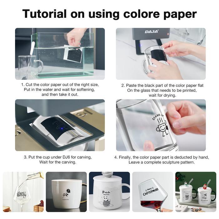 DAJA LASER ENGRAVING MACHINE GLASS ENGRAVING COLOR PAPER