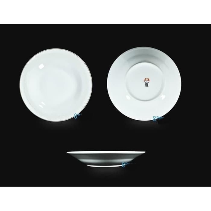 JM Piring Porselen Keramik Cekung 7" 17cm / Piring Sayur Resto Padang