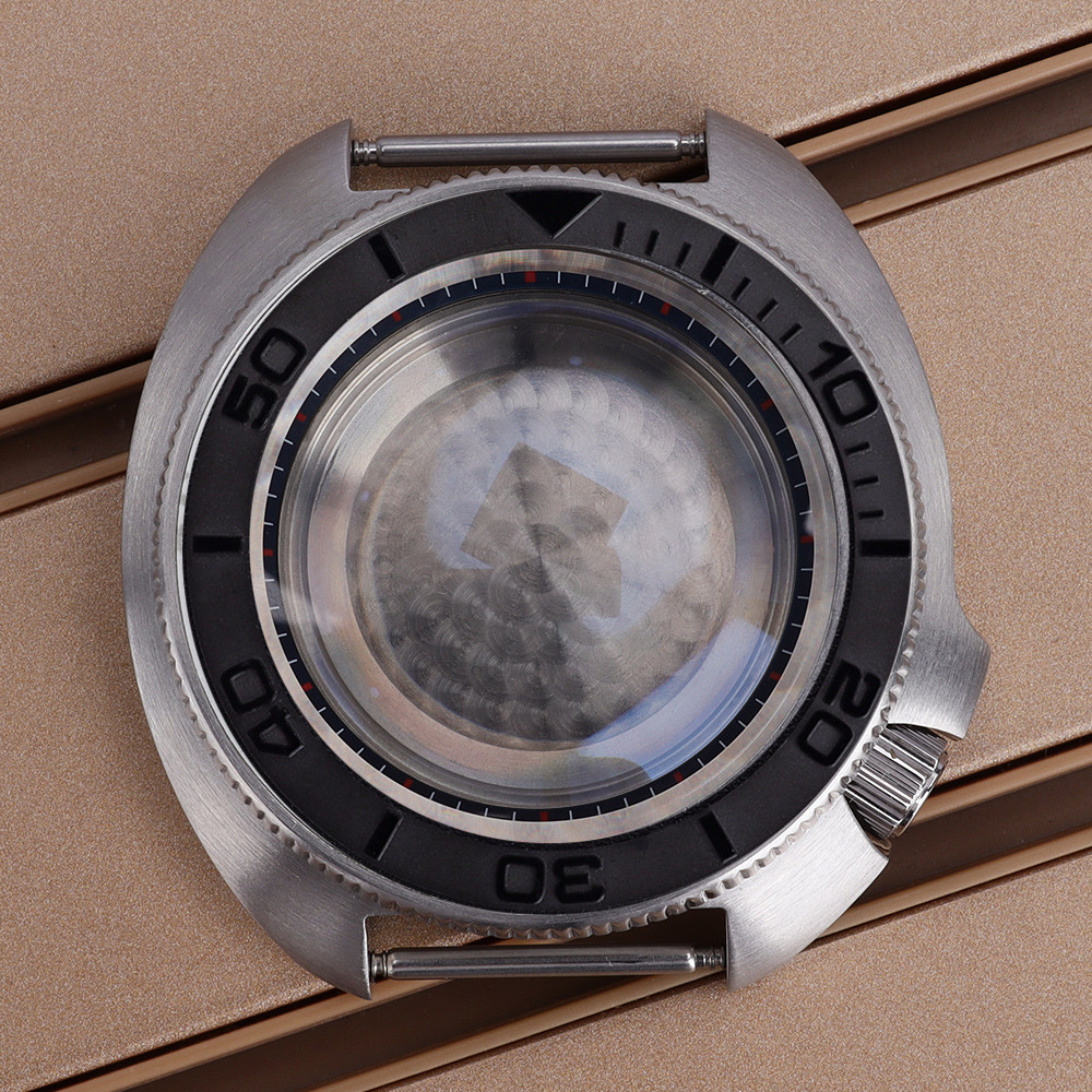 44mm Men's Diving SKX Watch Case NH35 Case With Chapter Ring For Mod Turtle 6105 Seiko NH34 NH35
