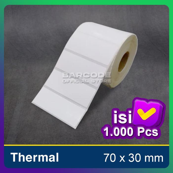 Label Stiker Thermal 70x30mm 70x30 Sticker Barcode 70 x 30 mm Isi 1000