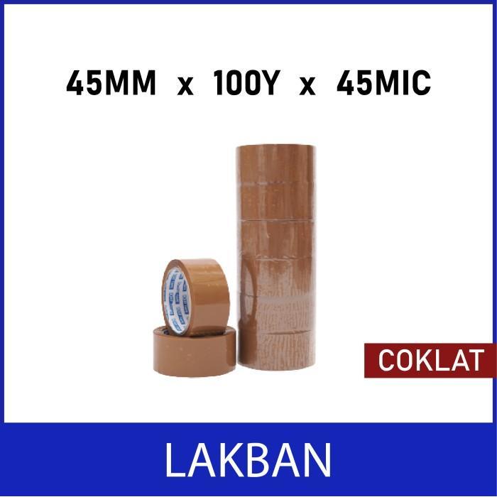 lakban coklat 100yard /lakban 100 yard / ecer lakban