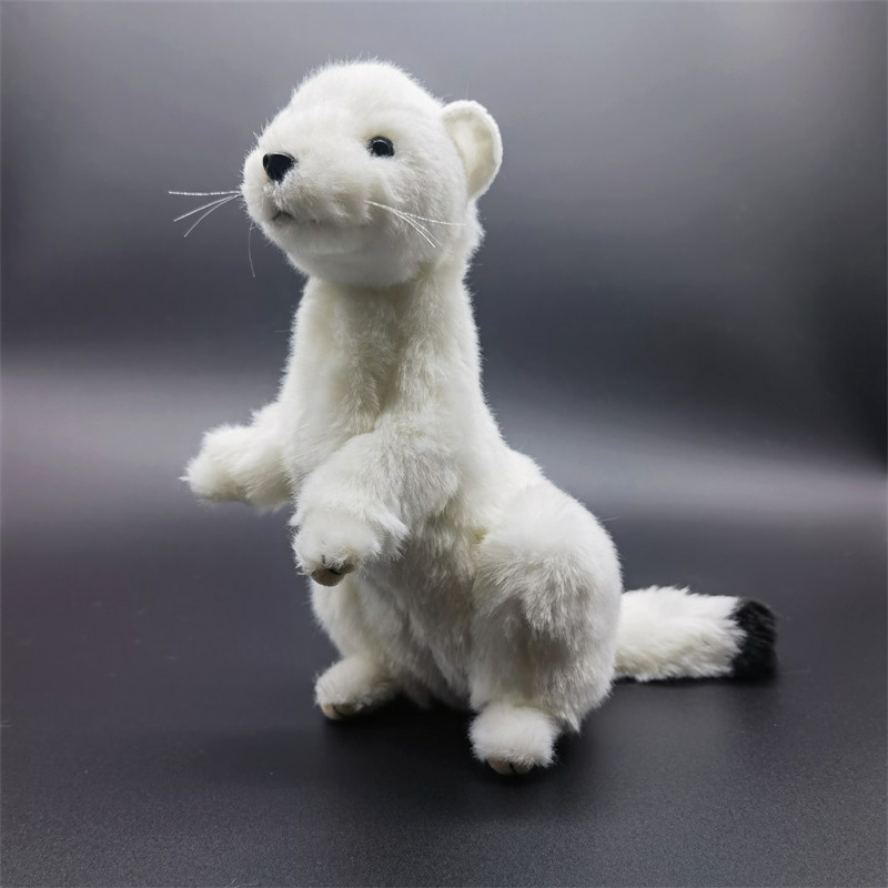 Ferret High Fidelity Cute Mink Stoat Plush Toys Lifelike Animals Simulation Stuffed Doll Toy Gifts