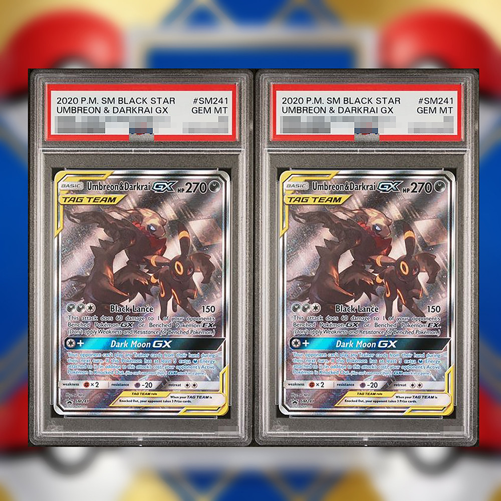 2020 Umbreon and Darkrai GX Tag Team SM241 9 MINT Diy Proxy PTCG Collection Card Self Made Card