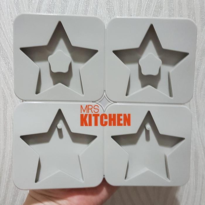 CETAKAN SILIKON BINTANG BASE BACKGROUND STAR WAX GYPSUM SILICONE MOLD