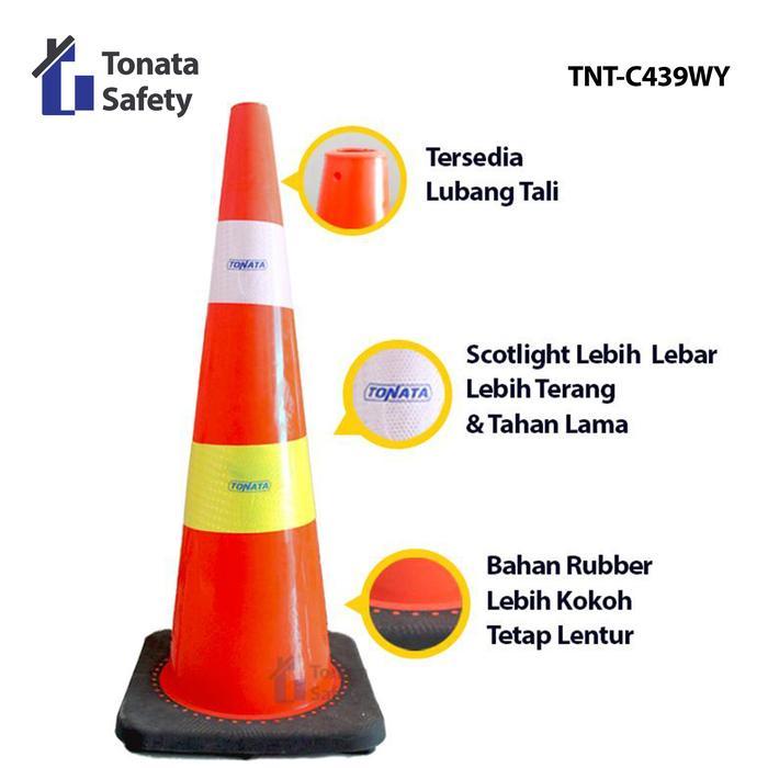 [] Safety Traffic Cone 90 cm Kerucut Lalu Lintas Tonata 4.3 Kg / Traffic Cone 90cm / Kerucut