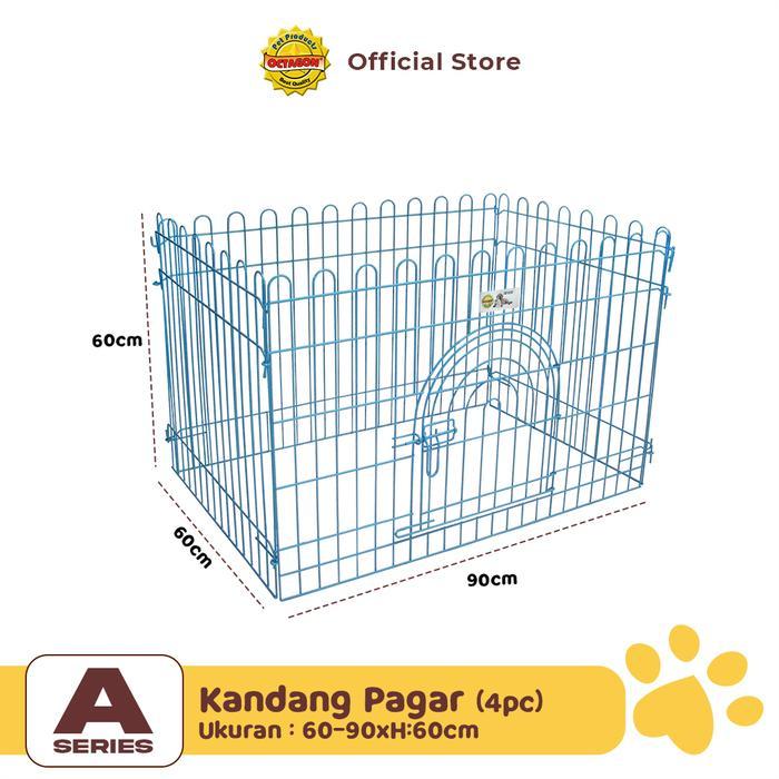 ASLI KANDANG OCTAGON - Kandang Pagar Persegi Ukuran 90x60cm Kandang Pagar Anjing READY STOCK