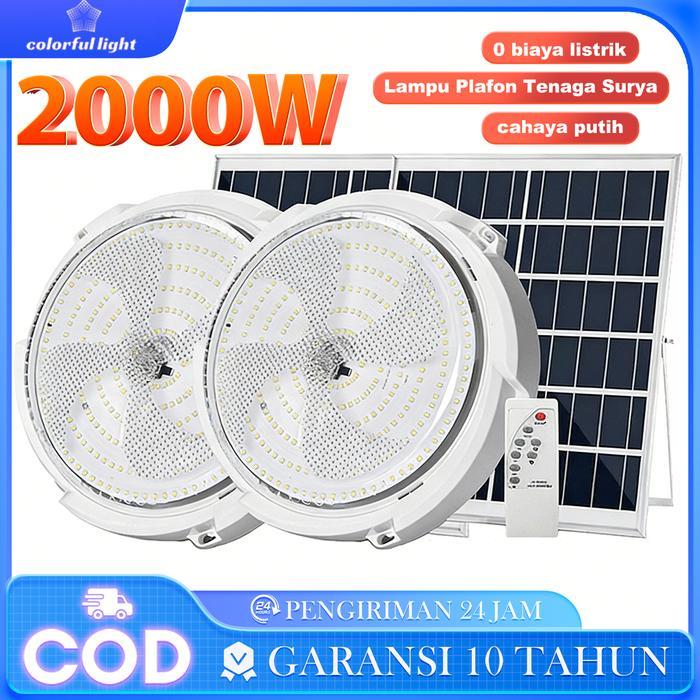 Garansi 10 tahunLampu Tenaga Surya Lampu Gantung Bulat Penerangan Dalam & Luar Ruangan Hiasan Rumah