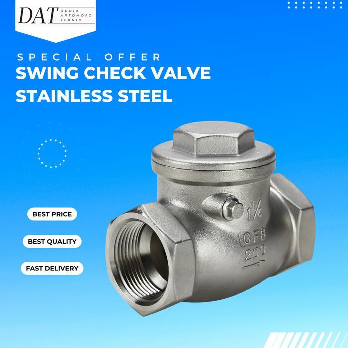 Swing Check Valve One Way Valve Klep Tabok Stainless Steel