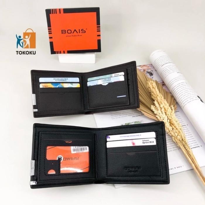 Bovis 07 Dompet Lipat Pria Kulit Pu Premium Quality Dompet Laki-Laki Import Kartu Uang Cowok Co