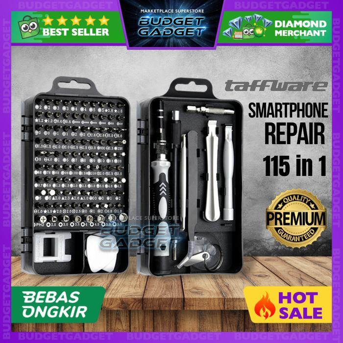 Taffware 115 in 1 Alat Set Obeng Reparasi Smartphone Screwdriver