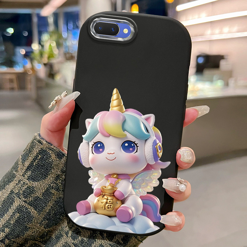 Casing Hp Untuk OPPO A5 A3s A12E Realme C1 Case Casing Kartun unicorn pola HP Silikon simpul gemuk s
