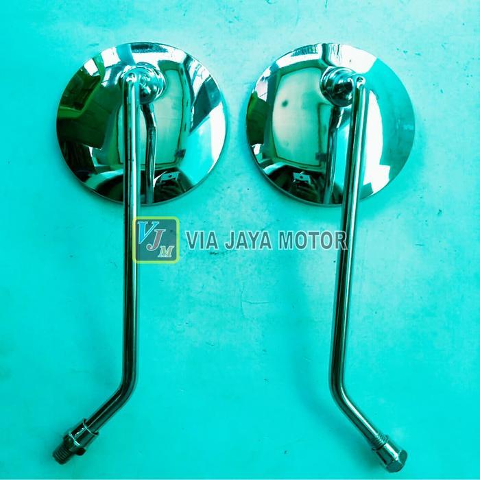 Kaca Spion Klasik Bulat Panjang Vespa C70 Cb100 Gl100 Supra Grand Termurah Langka