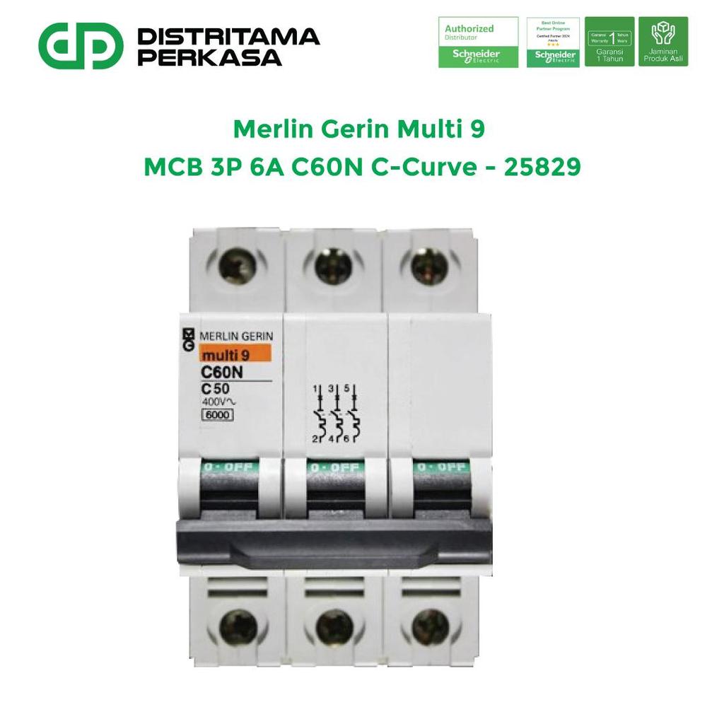 Merlin Gerin Multi9 MCB 3P 6A Kurva C 6kA - 25829