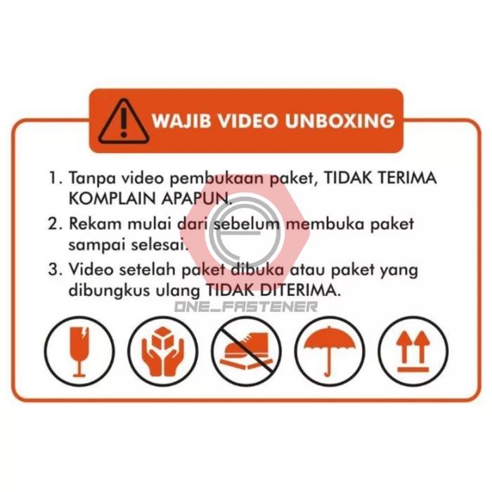 "New" 100 Pcs K10 Baut Flange Bolt M6x20 Putih Baut topi 10 panjang 2cm