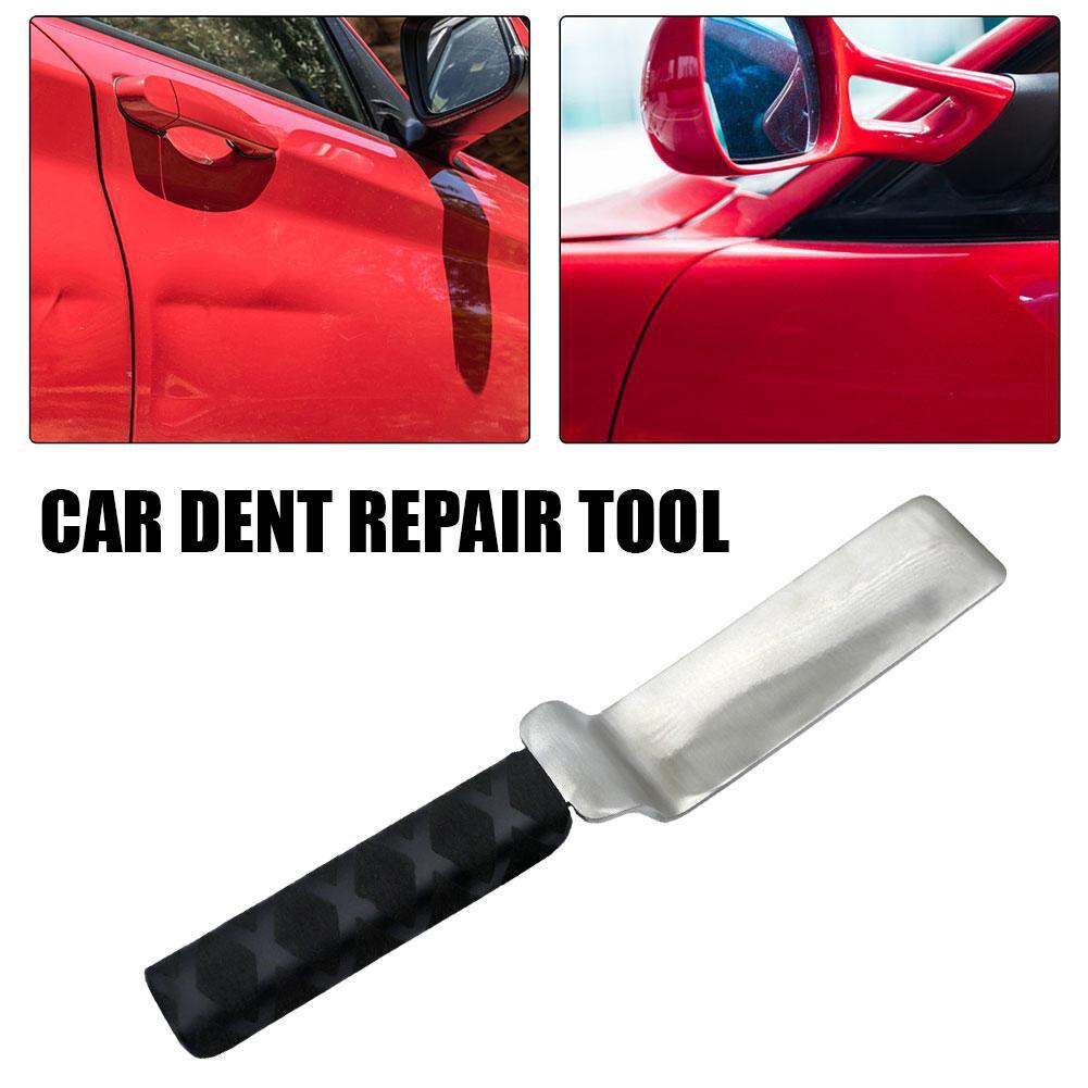 Car Dent Repair Tool Paintless Dent Repairing Knock Steel Dent Handle Tool Rubber Stainless Removal 
