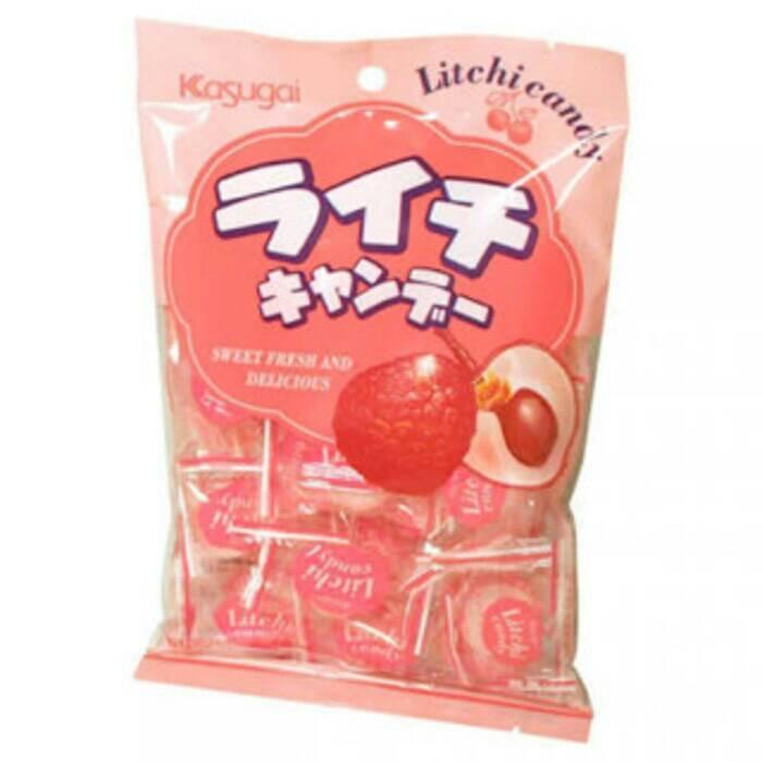 KASUGAI LITCHI CANDY PERMEN JEPANG IMPORT LYCHEE JAPAN BONBON