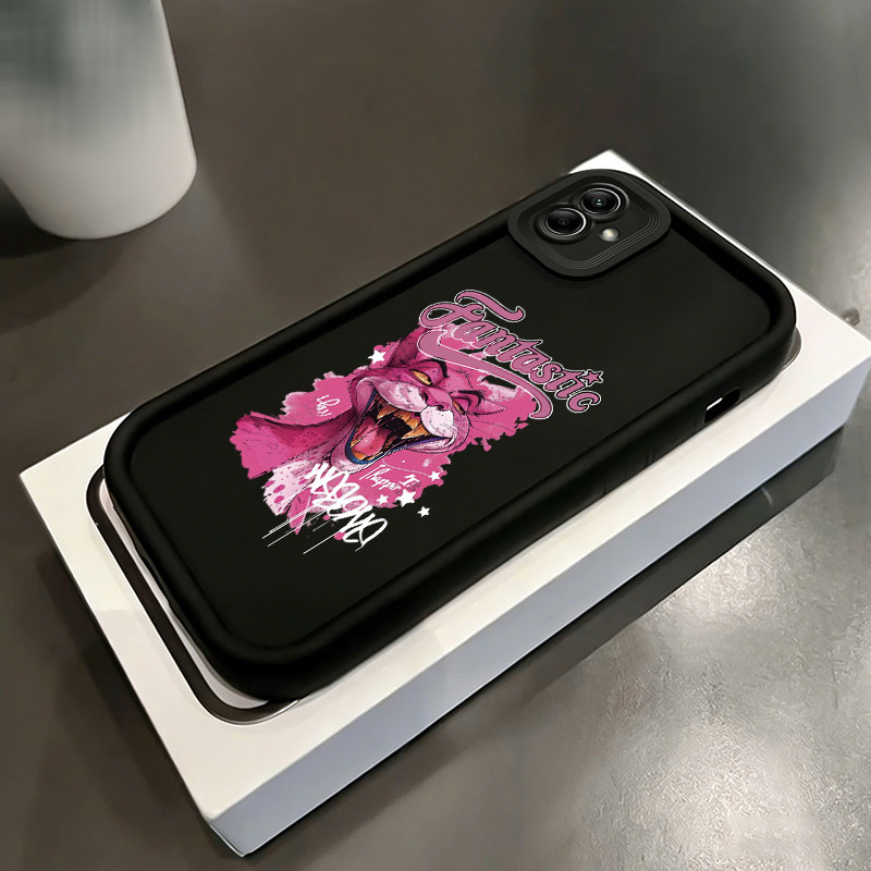 Casing Hp untuk Samsung Galaxy A04 A04E A04s M04 F04 Case Parodi Pink Panther Kesing trendi baru Kas