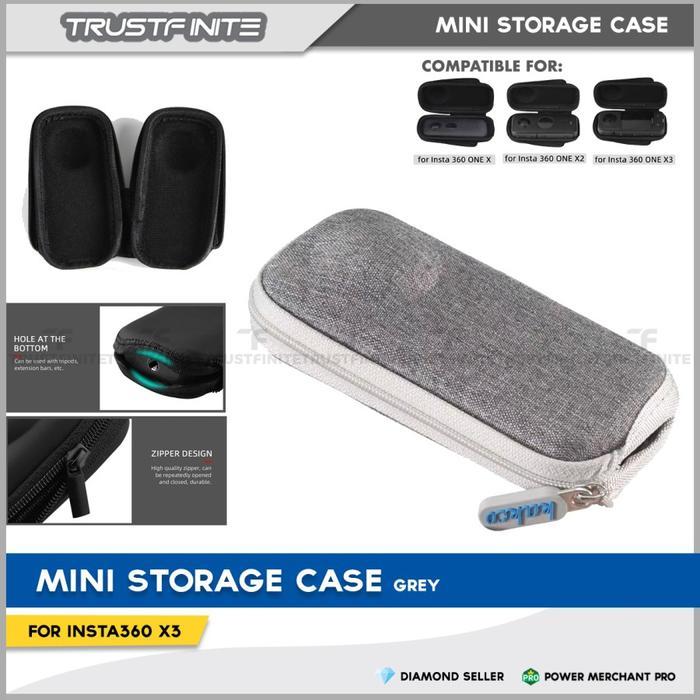 Mini Storage Case Insta360 X3 / Tas Mini Insta360 One X2 / X - Grey